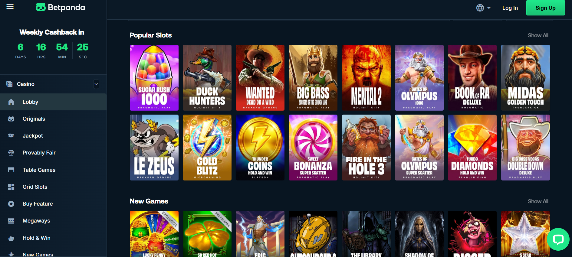 Betpand.io Lobby